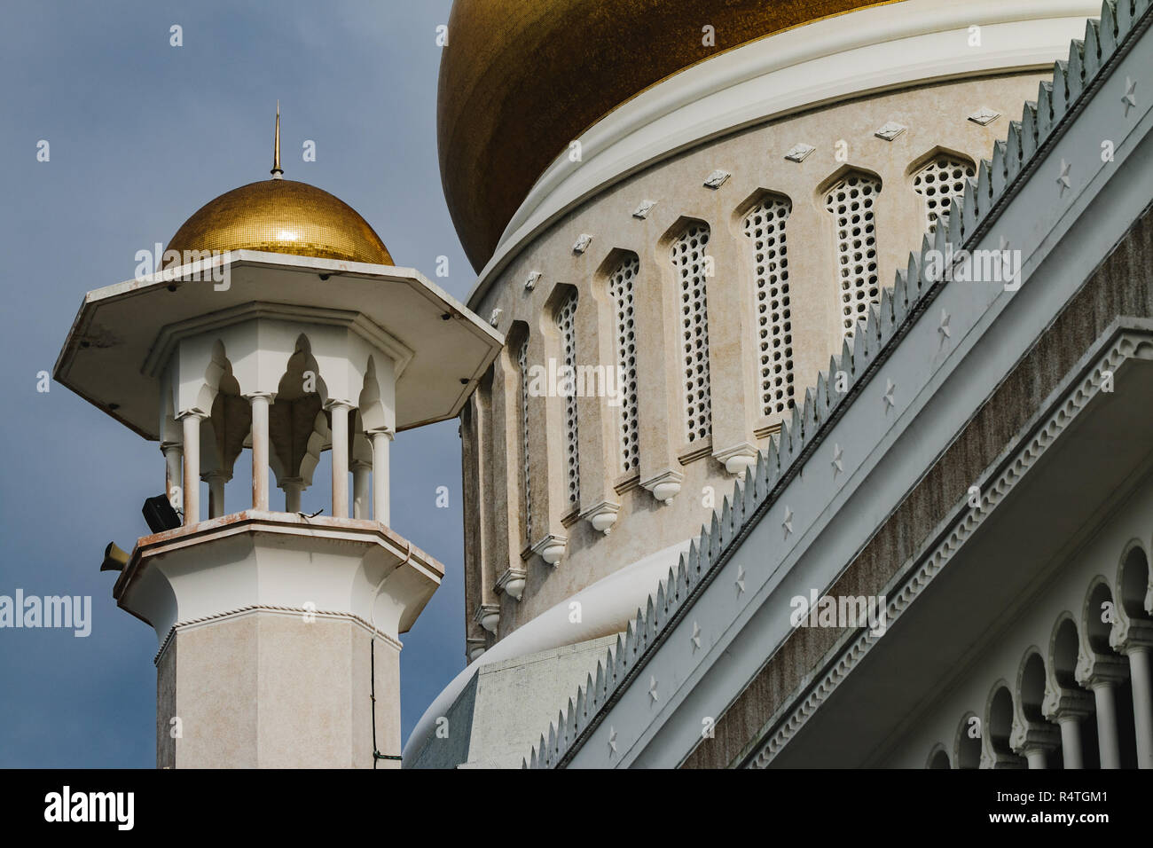 Sultan Omar Ali Saifuddien Mosque Stock Photo