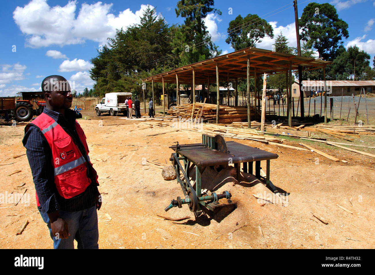 One of 10 Kenya Red Cross timber sites for reconstruction Kenyan
