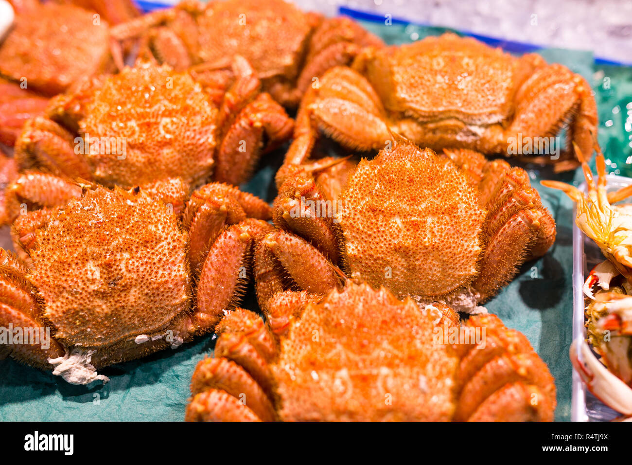 Crab in wet market Stock Photo