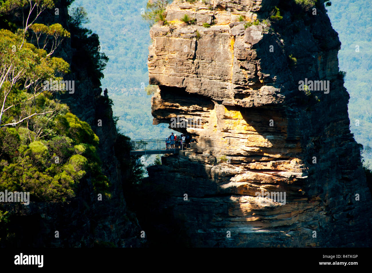 Three Sisters Rock Formation - Blue Mountains - Australia Stock Photo