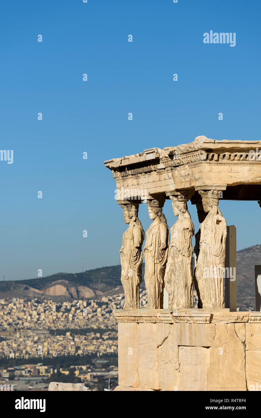 Athens. Greece. The Caryatid Porch of the Erechtheion (Erechtheum