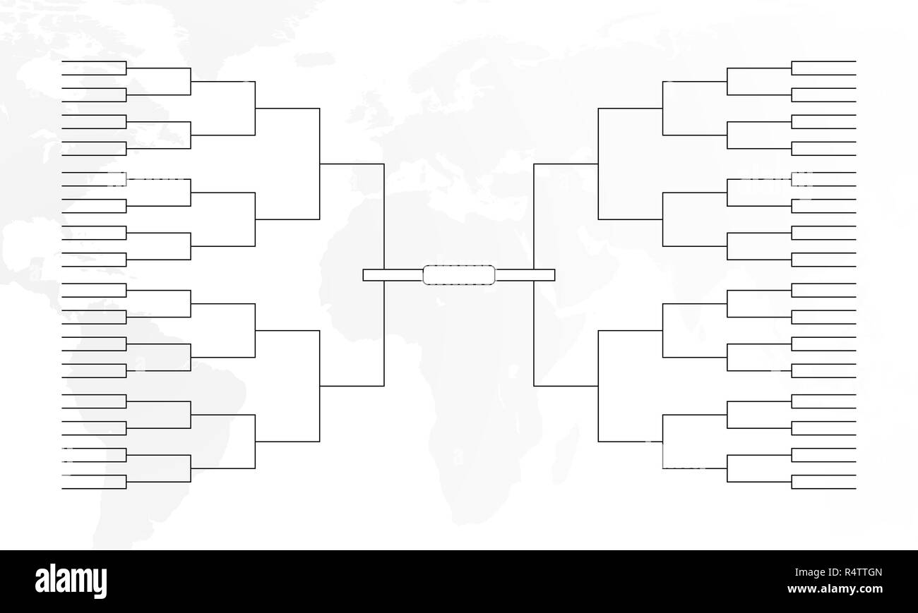 World championship tournament bracket. Empty tourney infographics template Stock Vector