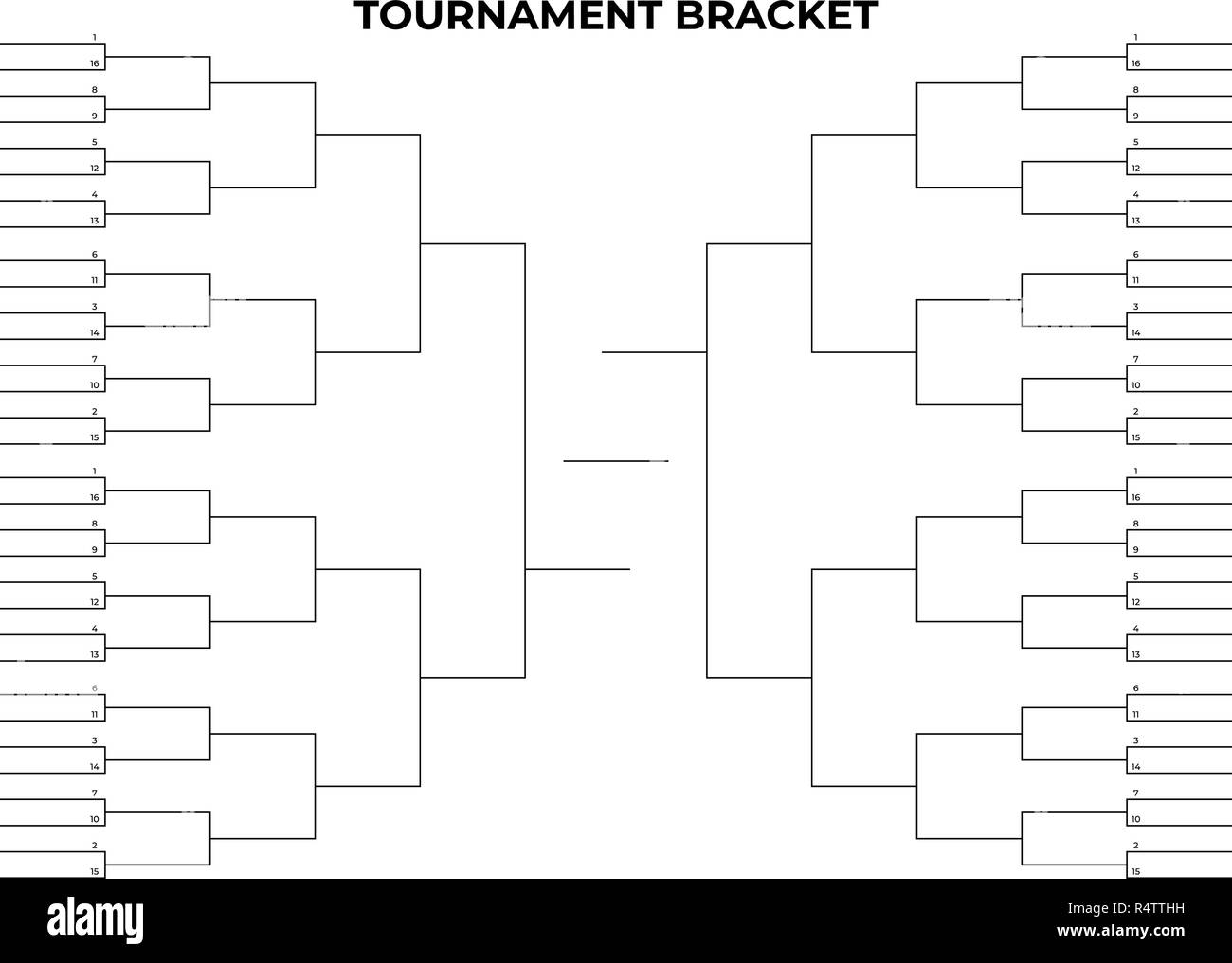 March madness bracket. Empty tournament infographics template Stock Vector
