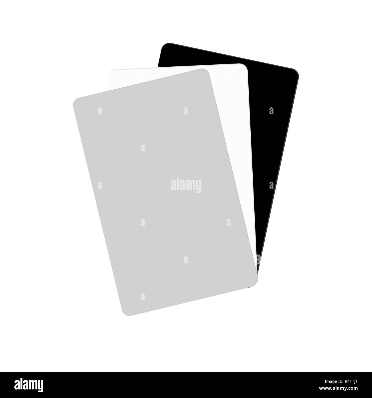 White balance card. 18 percent gray card sample. Stock Vector