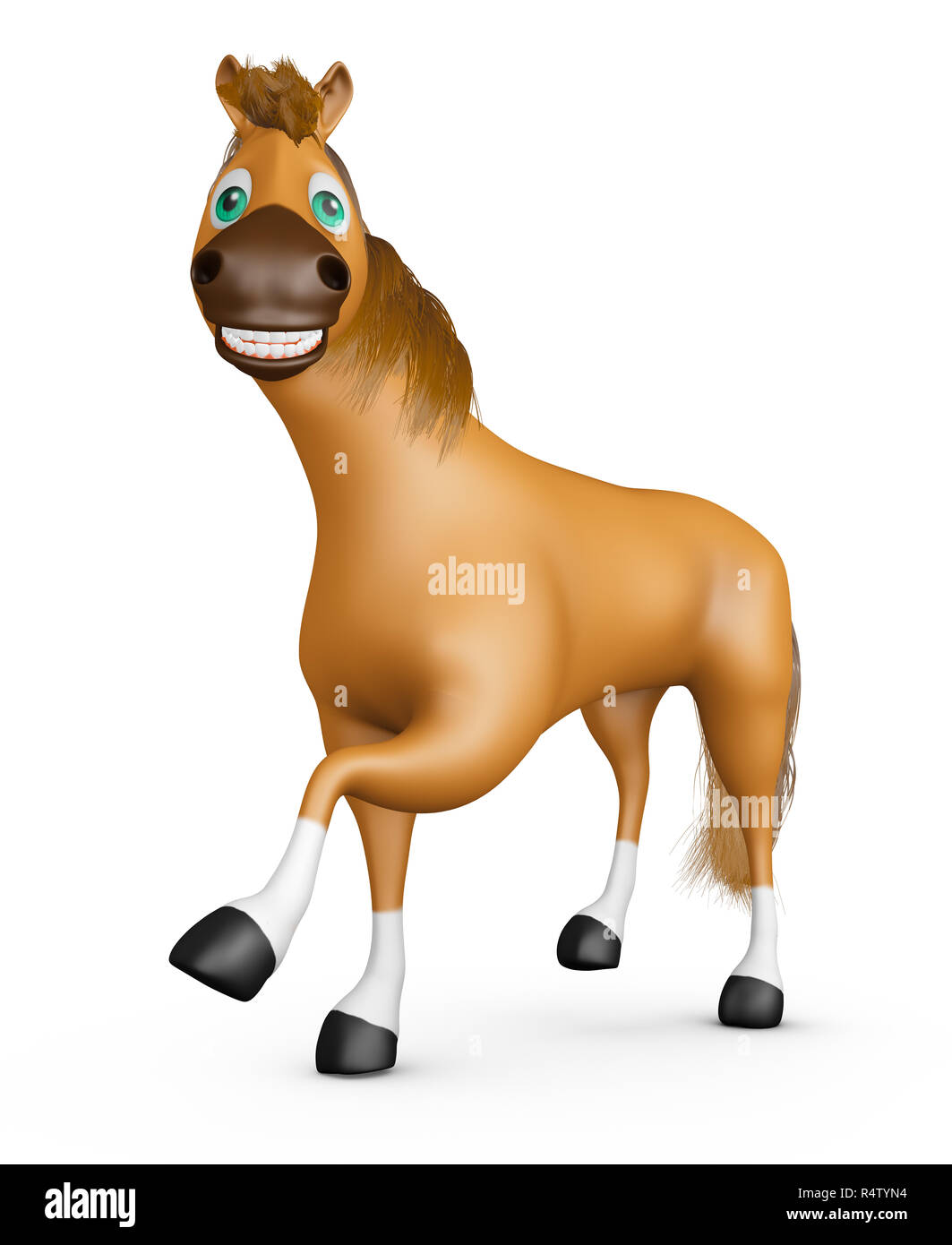 The cheerful horse Stock Photo