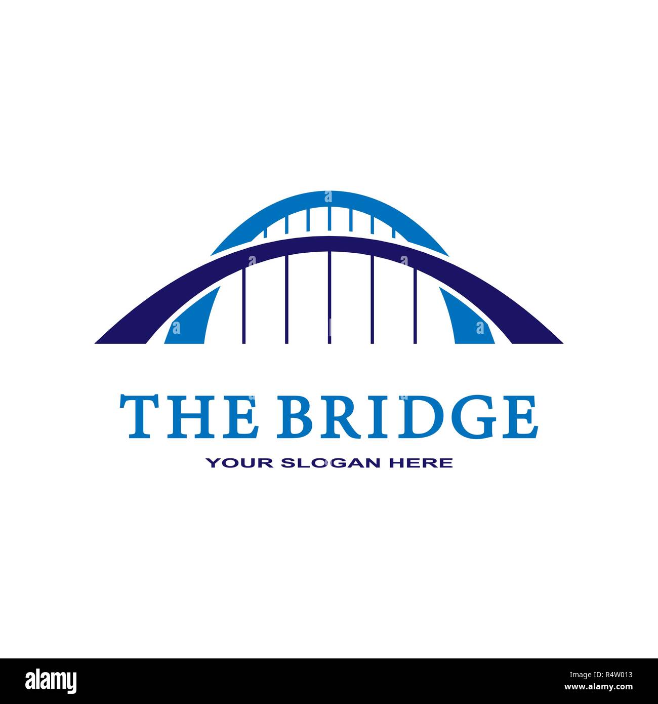 Abstract bridge logo design template. ESP 10. Vector Stock Vector