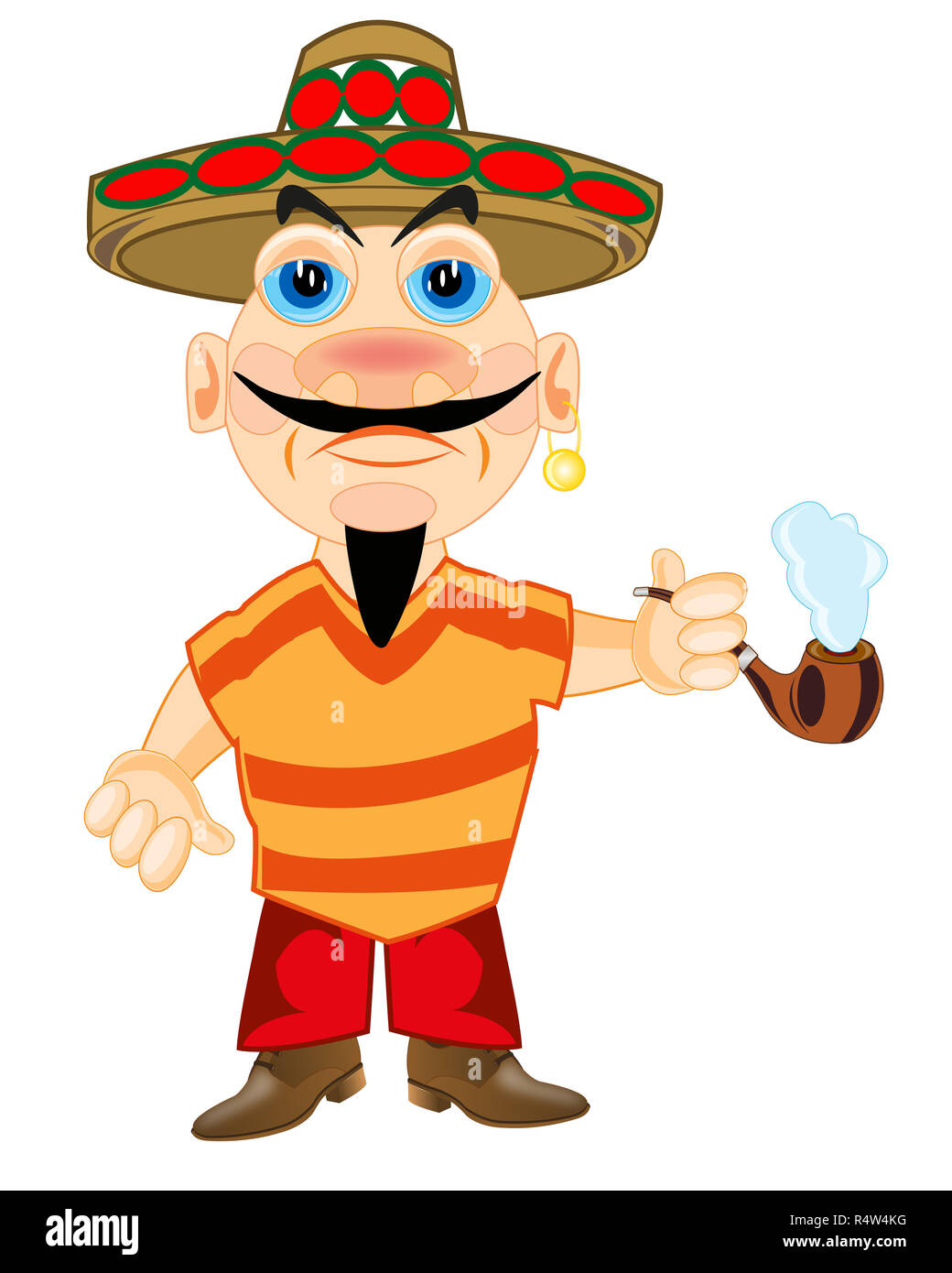 Mexican in hat Stock Photo - Alamy