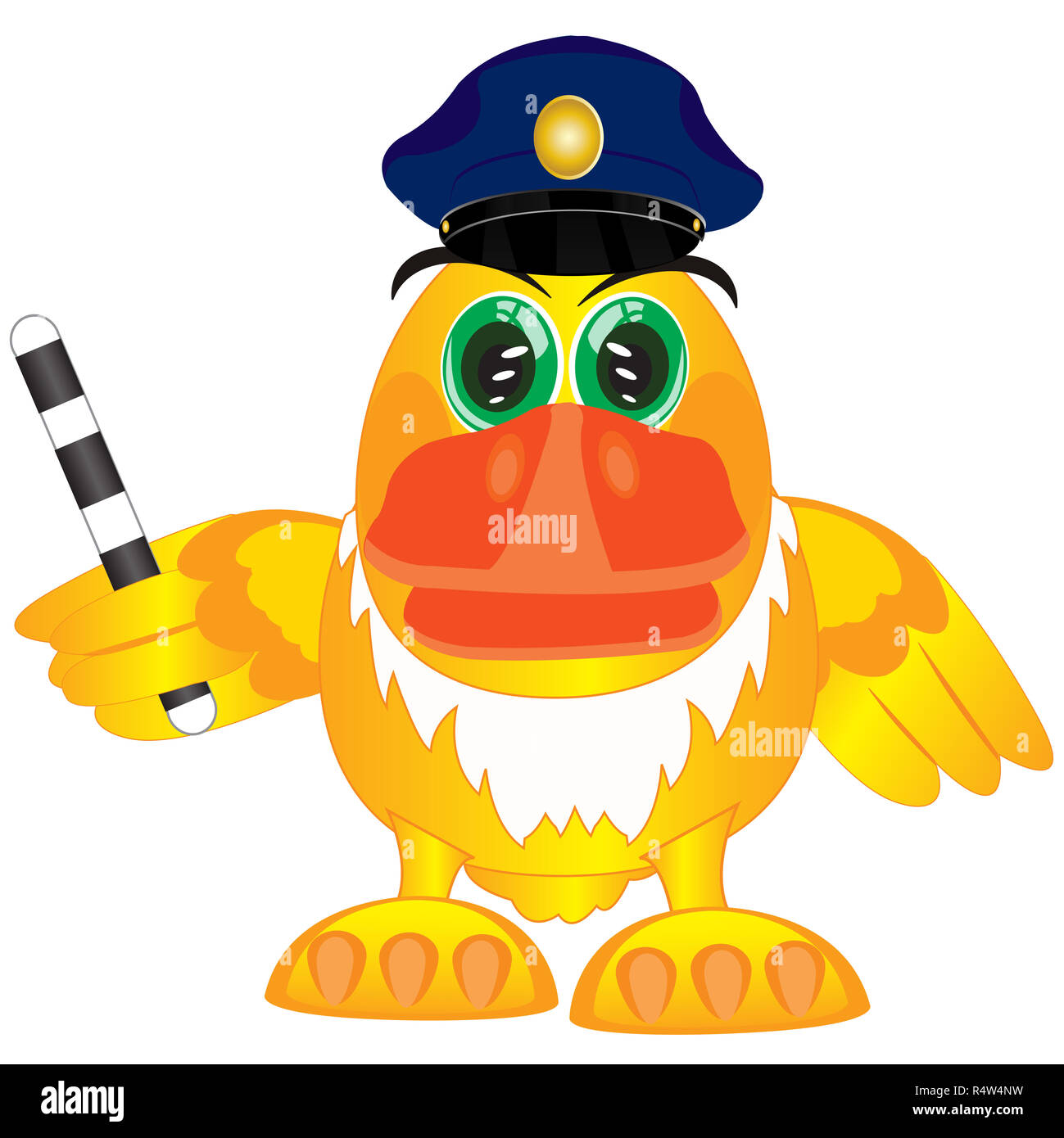 Bird police on white Stock Photo Alamy