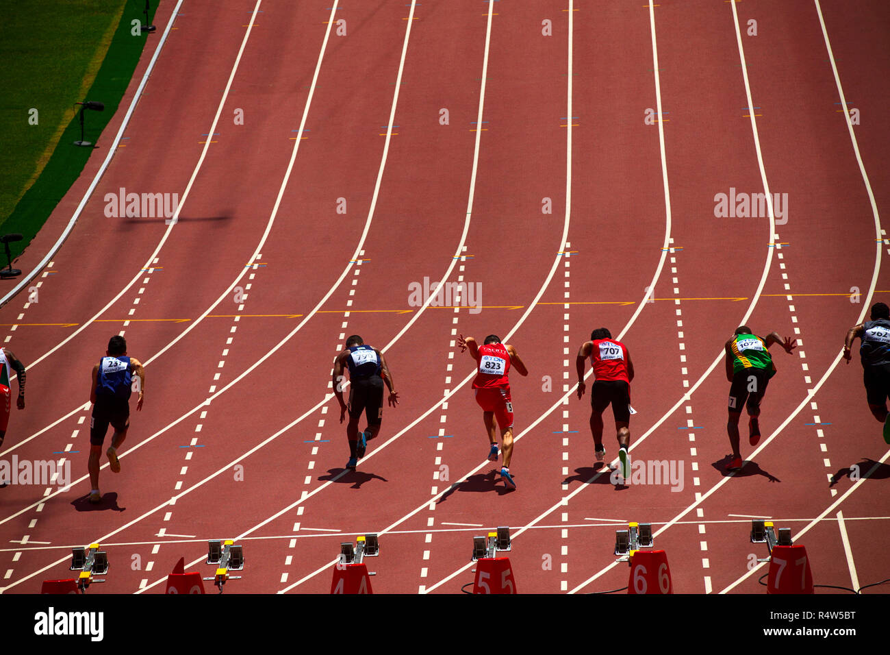 A track and field athletes in the competition Stock Photo Alamy