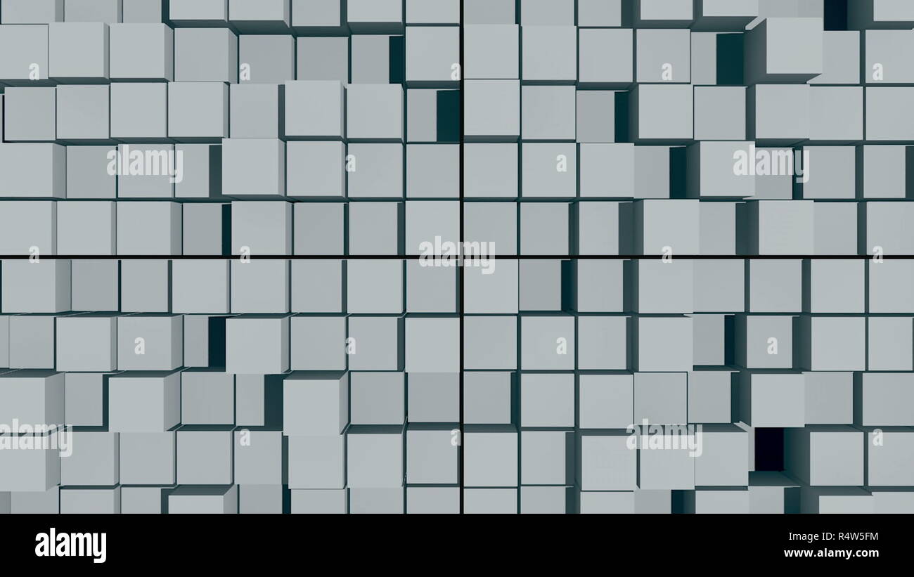 4k abstract 3d white cubes hi-res stock photography and images - Alamy