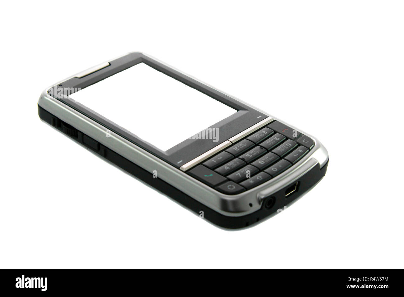 Modern touch screen mobile phone isolated on white Stock Photo Alamy