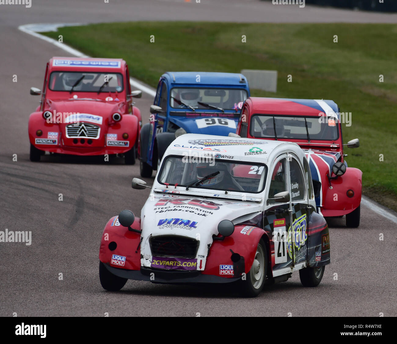 2cv Racing Marc Grasby, Citroen 2CV Club, Saloons Race, Rockingham Super Send-Off ...