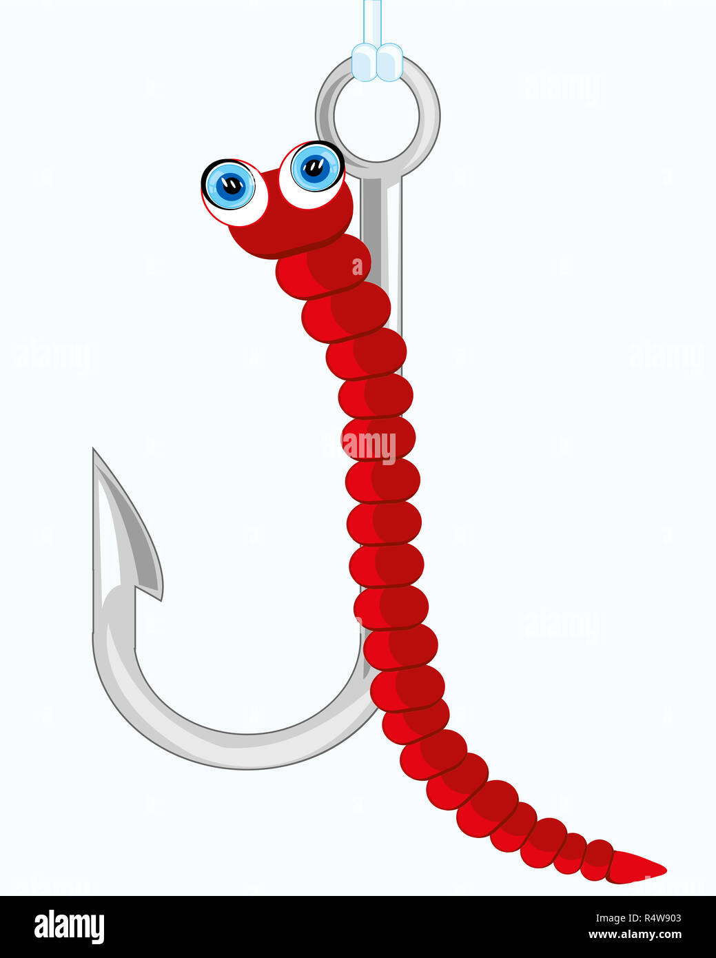 Worm on a hook. Stock Photo