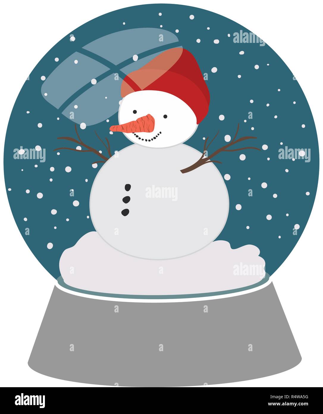 snow man in crystal ball isolated icon Stock Vector Image & Art - Alamy