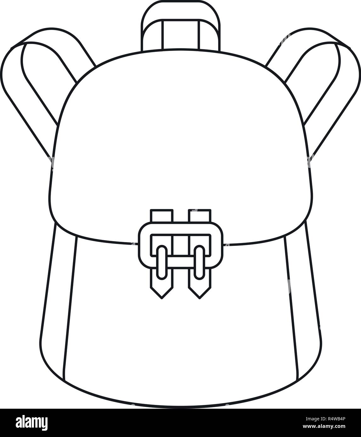 Trendy backpack icon. Outline trendy backpack vector icon for web ...