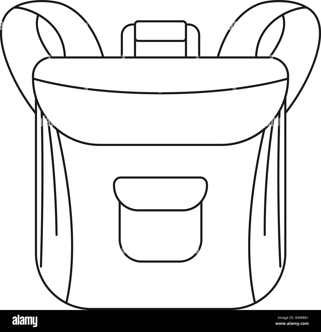 Small backpack icon. Outline small backpack vector icon for web design ...