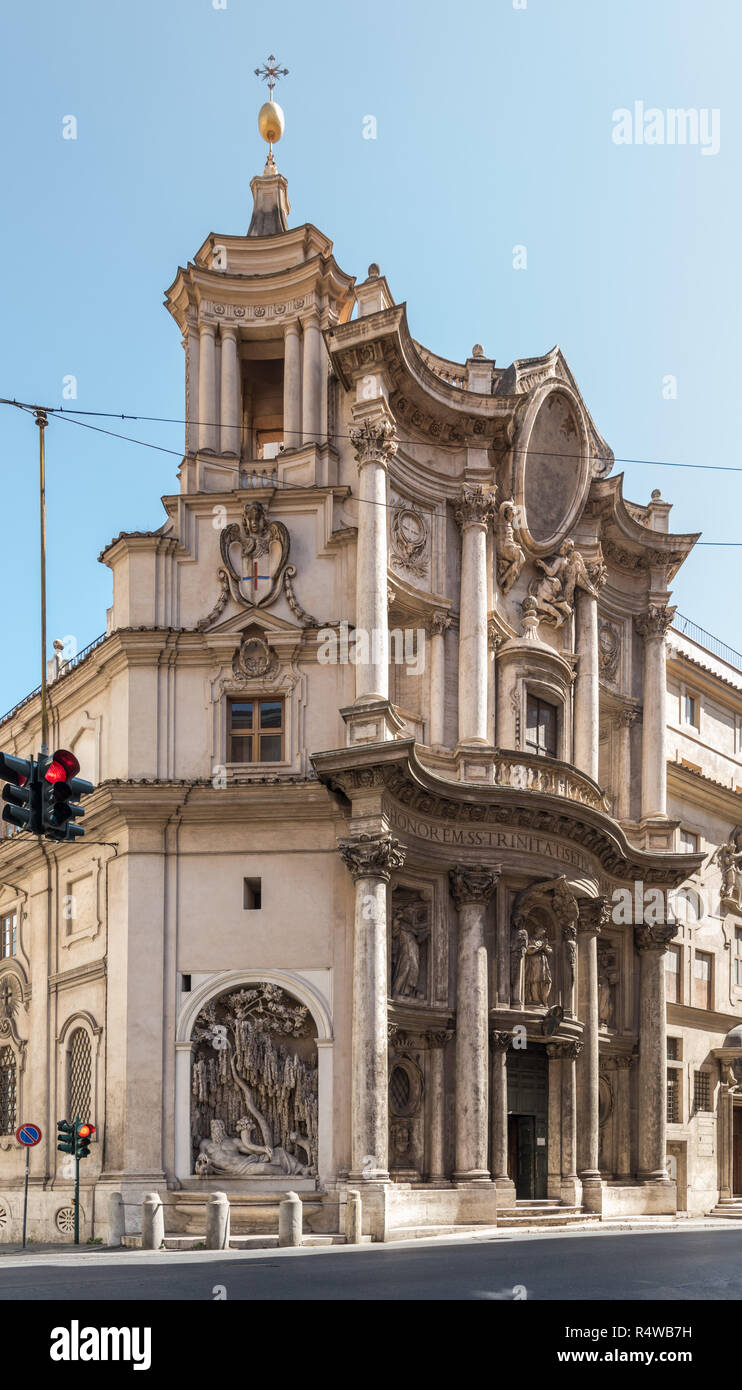 San Carlo alle Quattro Fontane, Rome, Italy Stock Photo