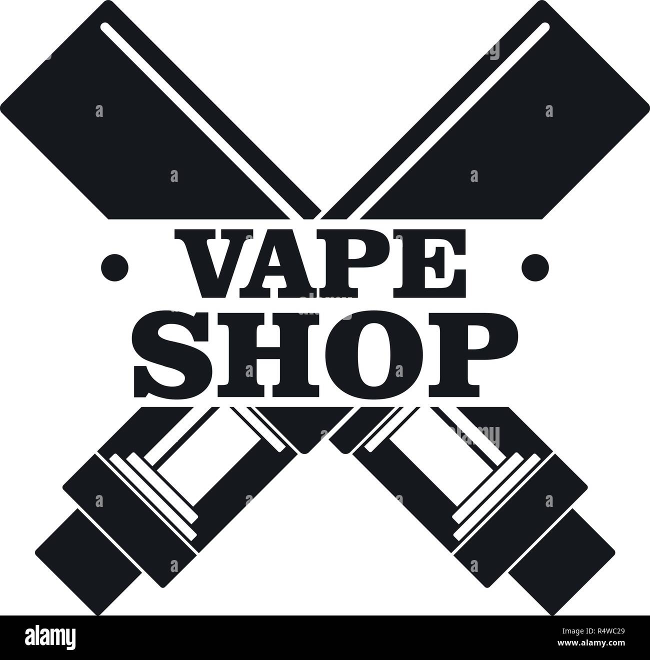 Modern vape shop logo. Simple illustration of modern vape shop vector