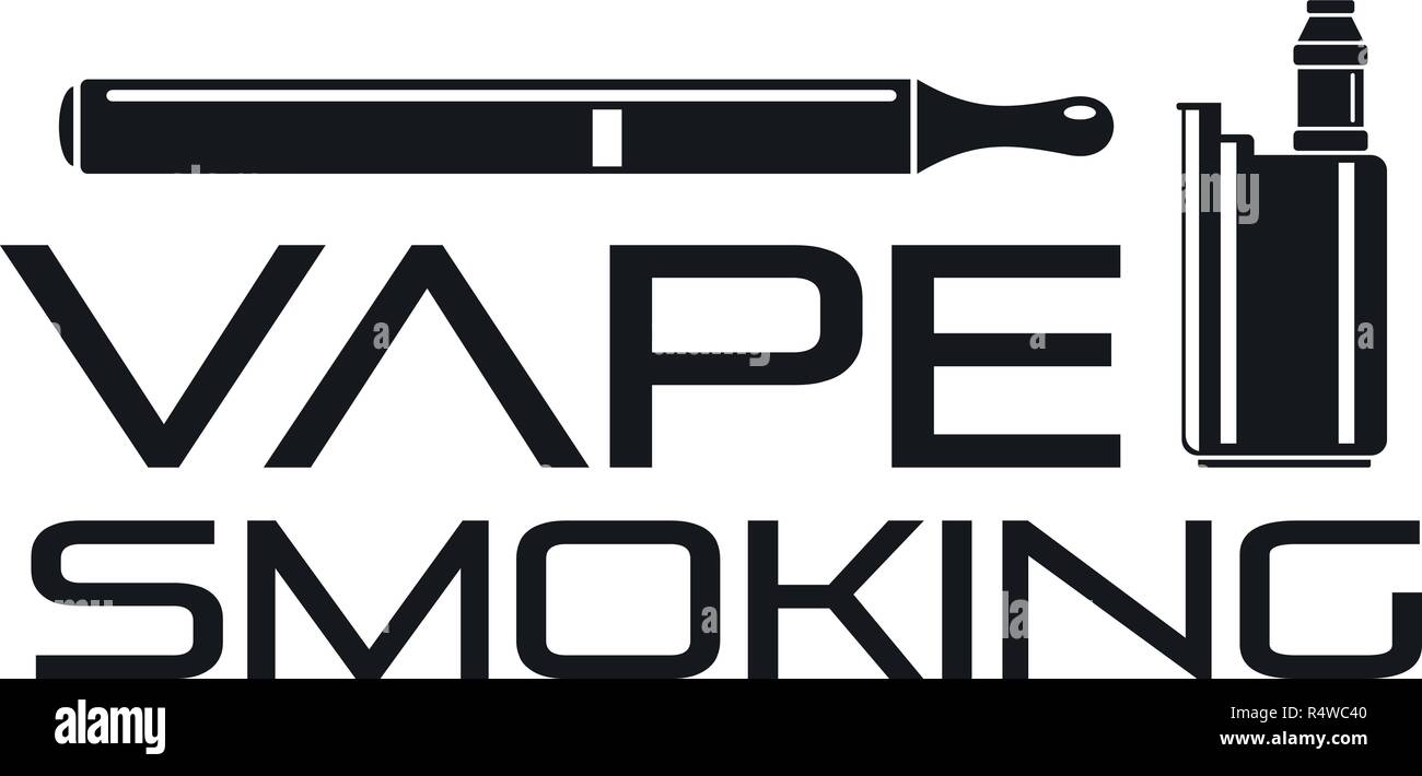 Vape man smoking logo. Simple illustration of vape man smoking vector logo  for web design isolated on white background Stock Vector Image & Art - Alamy