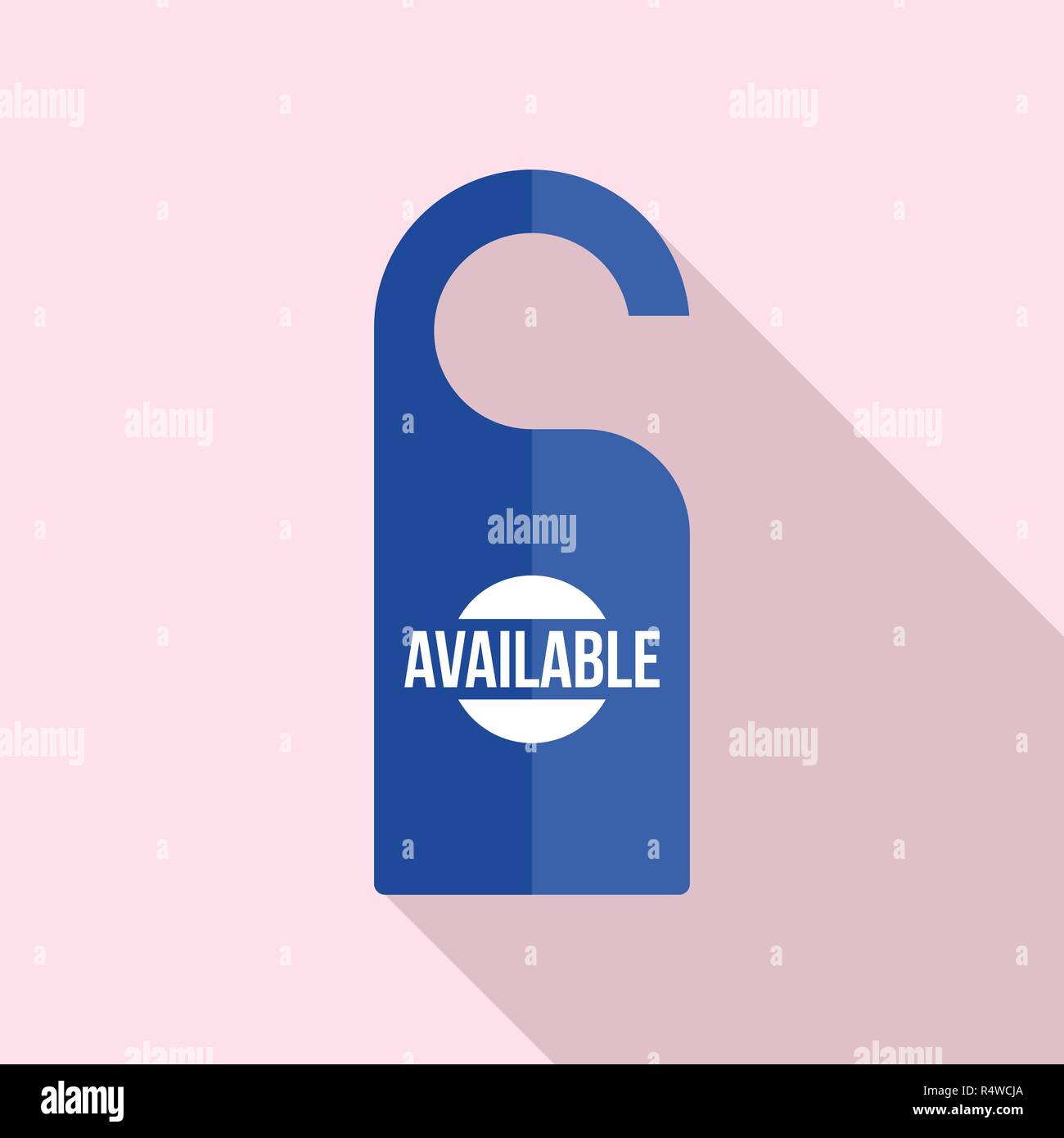 Available hanger tag icon. Flat illustration of available hanger tag ...