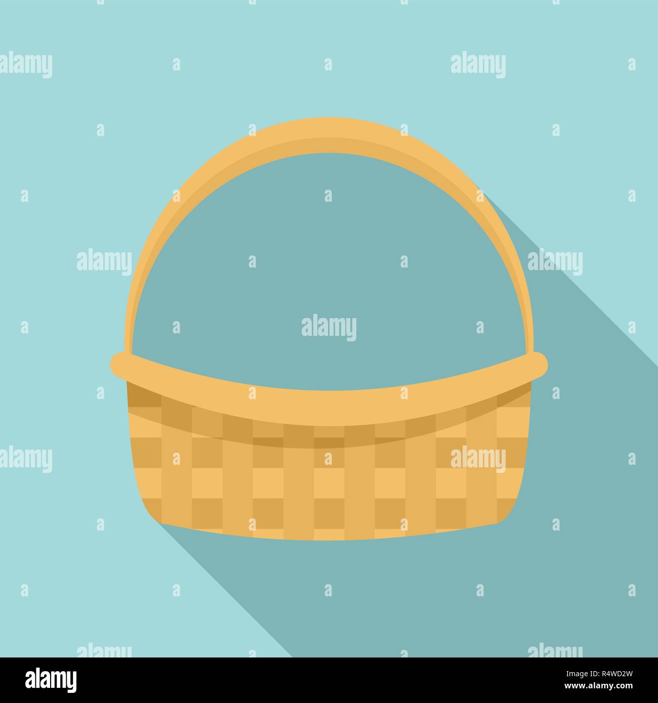 Farm basket icon. Flat illustration of farm basket vector icon for web ...