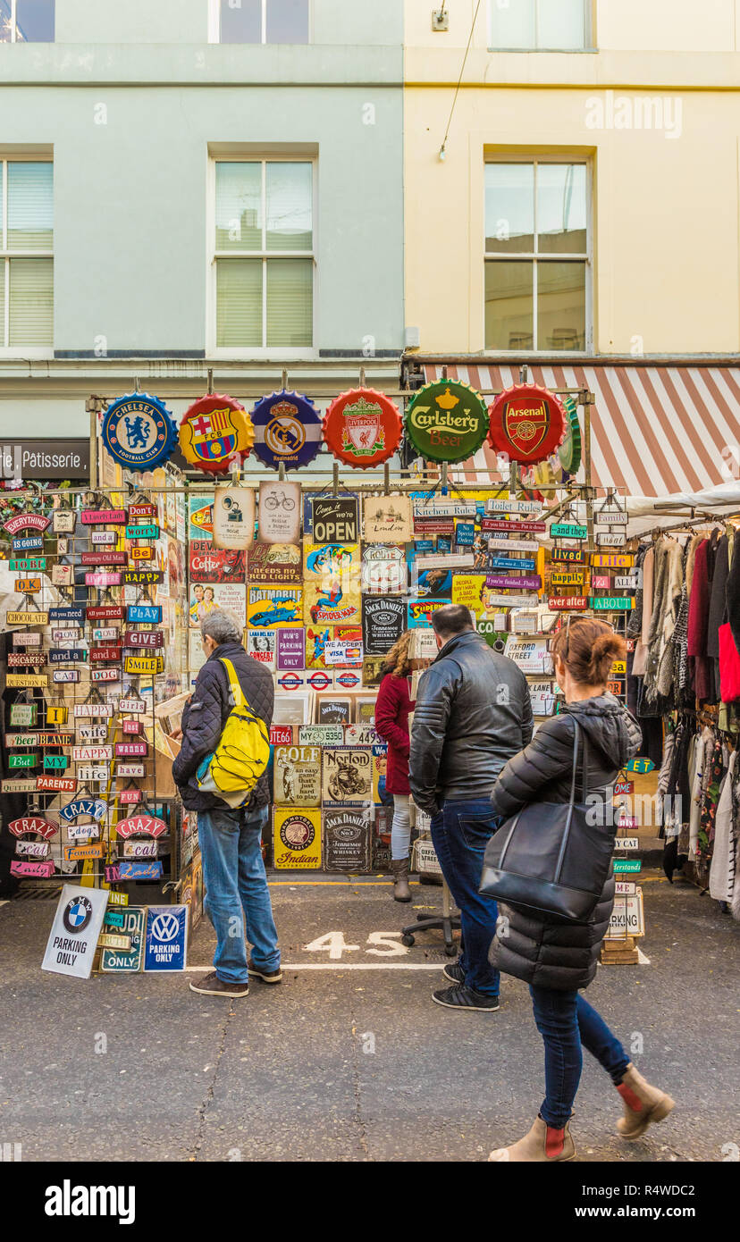 A view at Portobello Road Market Stock Photo Alamy