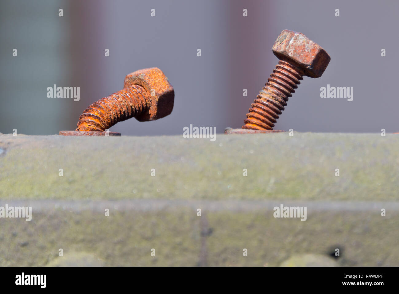 Nuts and bolts sticking out of the old boiler from 9351