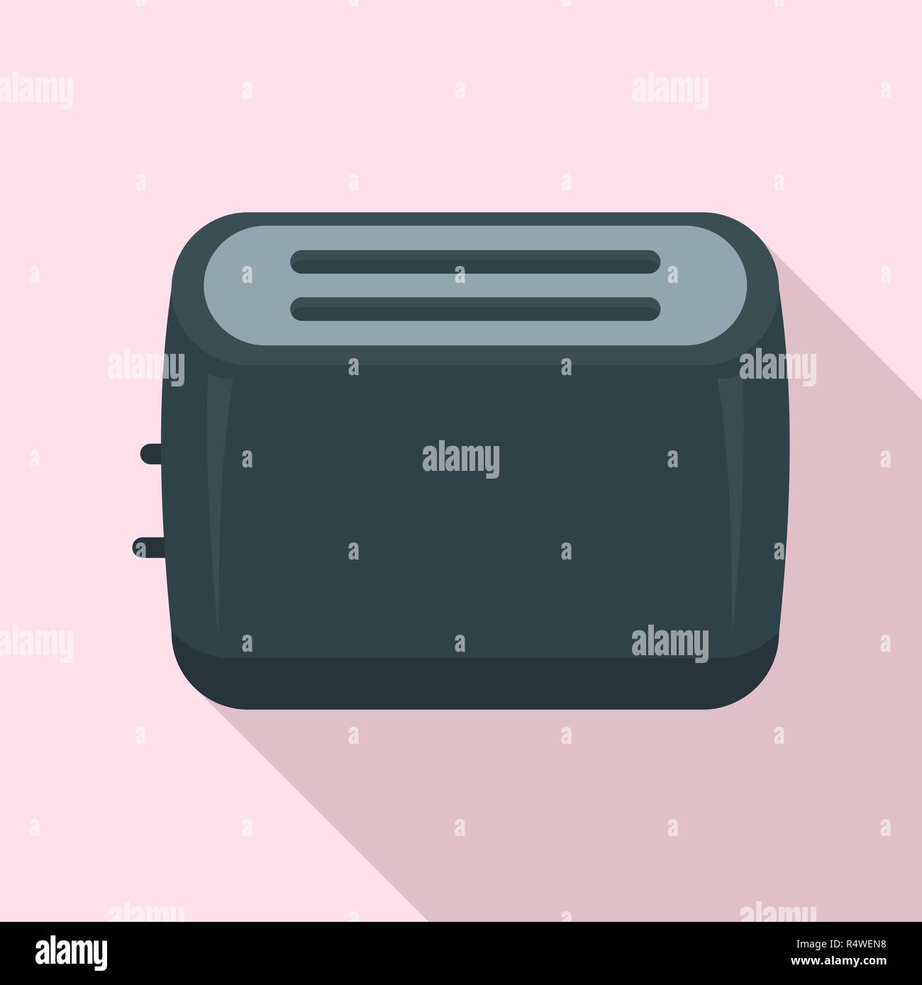 Toaster icon. Flat illustration of toaster vector icon for web design Stock Vector