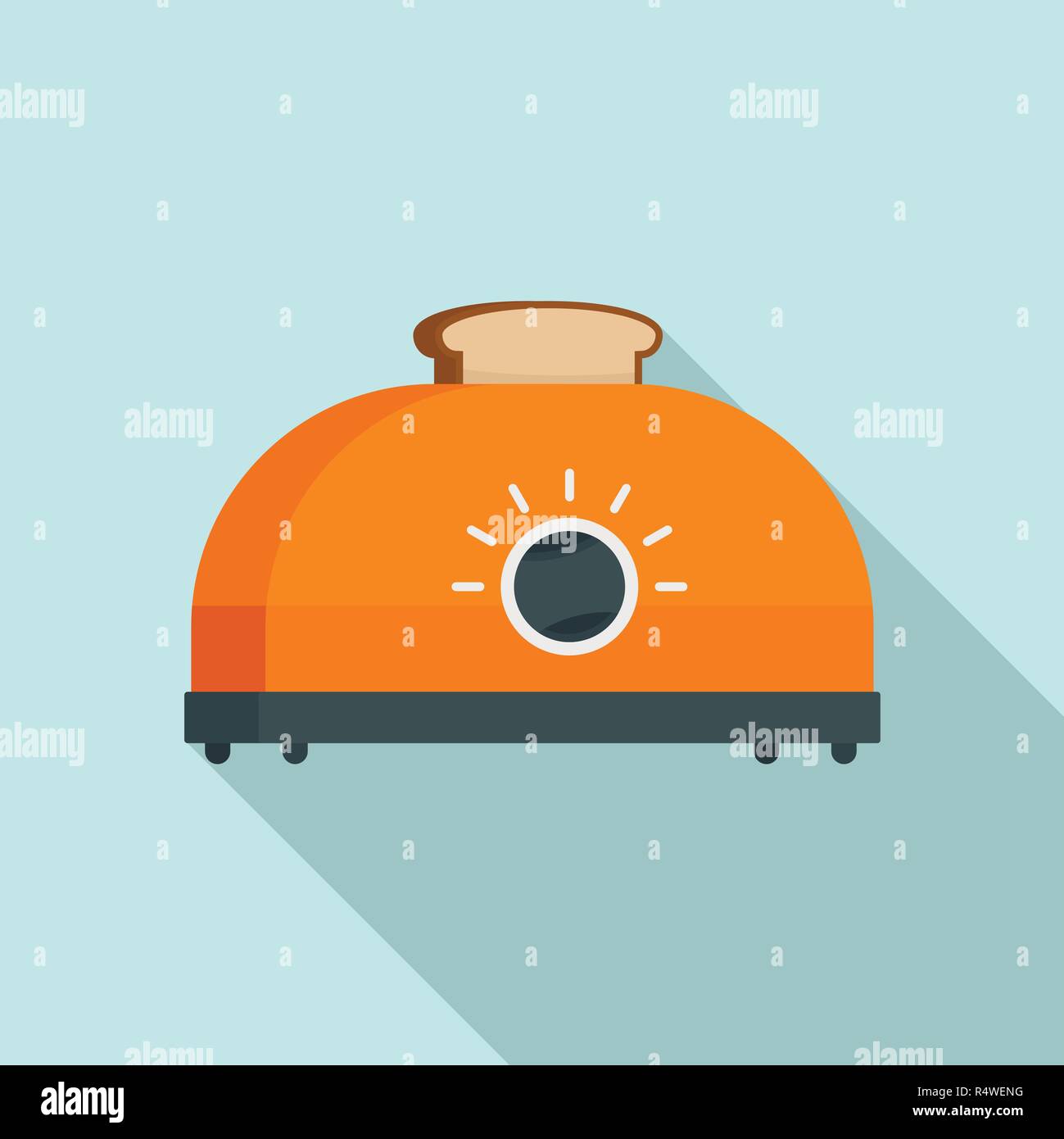 Classic toaster icon. Flat illustration of classic toaster vector icon for web design Stock Vector