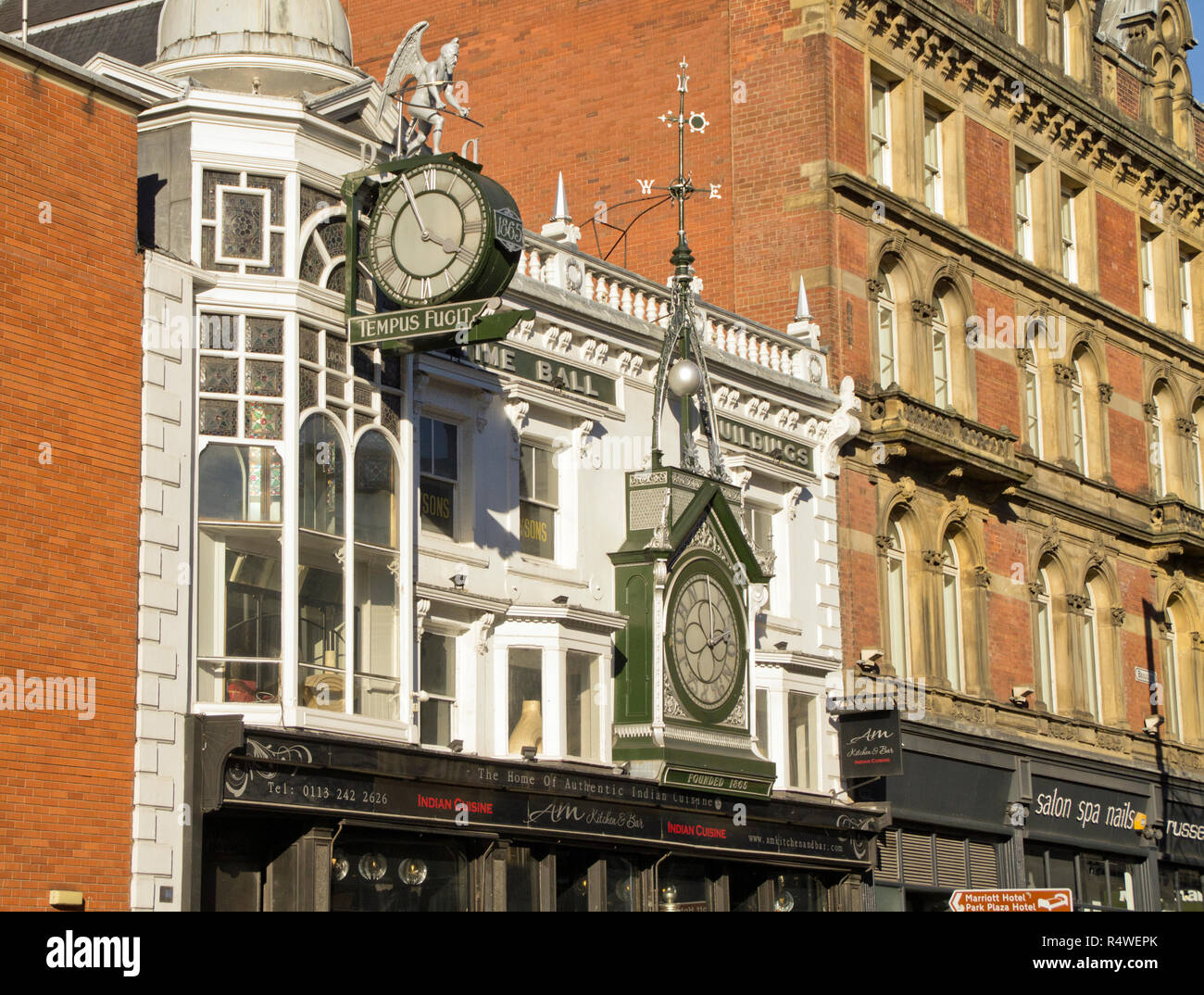 Time Ball Buildings Leeds Stock Photo
