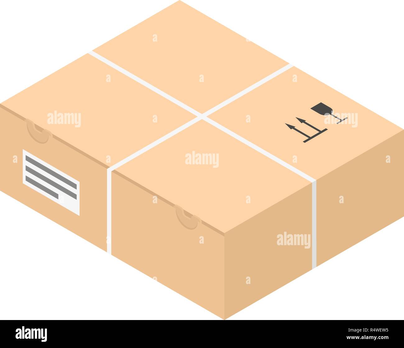 Carton box icon. Isometric of carton box vector icon for web design ...