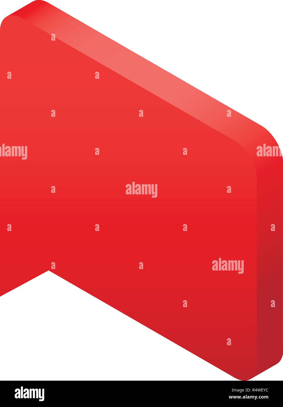 Red bubble speech icon. Isometric of red bubble speech vector icon for ...