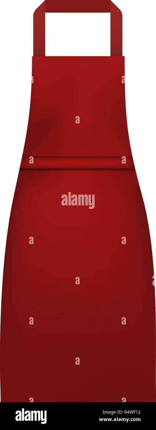 Download Woman kitchen apron mockup. Realistic illustration of ...