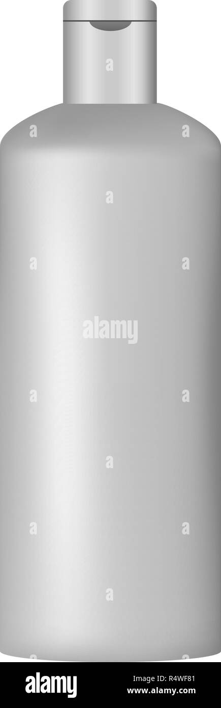 Shampoo bottle mockup. Realistic illustration of shampoo bottle vector ...