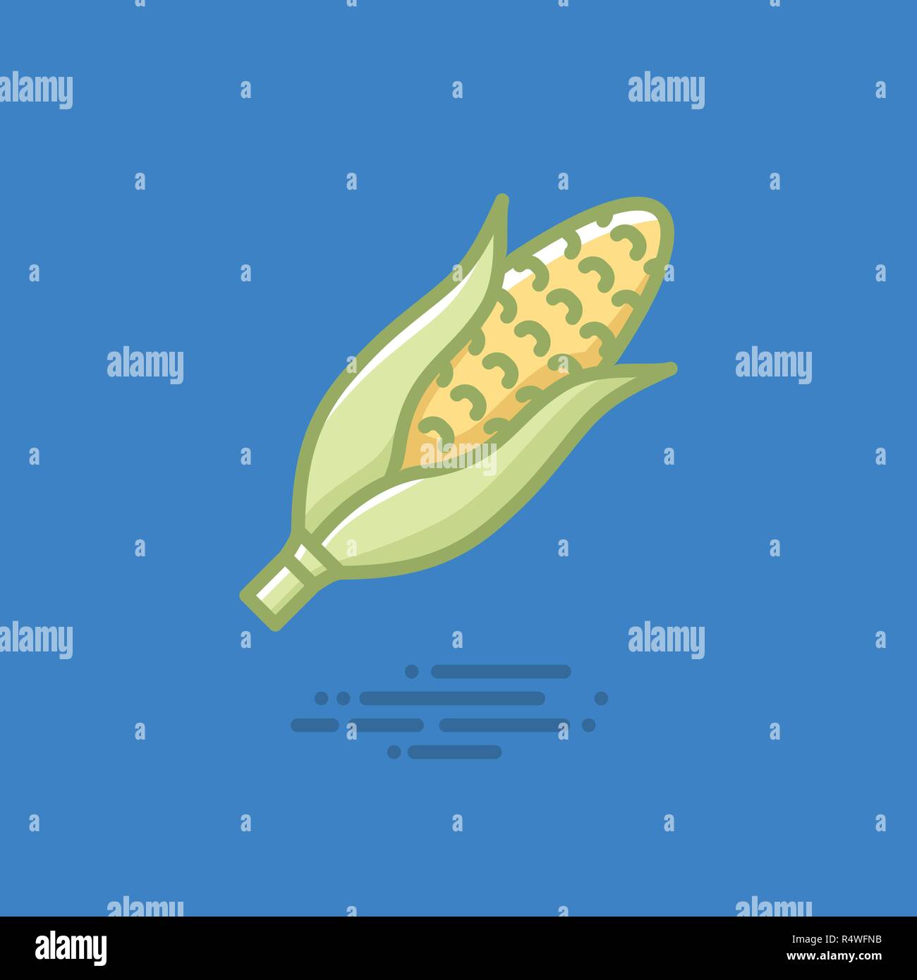 Corn cob filled line icon. Healthy vegetable vector symbol Stock Vector ...