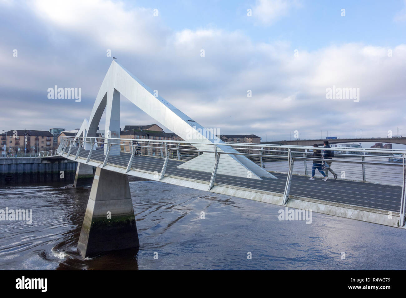 The Tradeston Bridge, Clydeside Walkway, Glasgow, Scotland, United Kingdom Stock Photo
