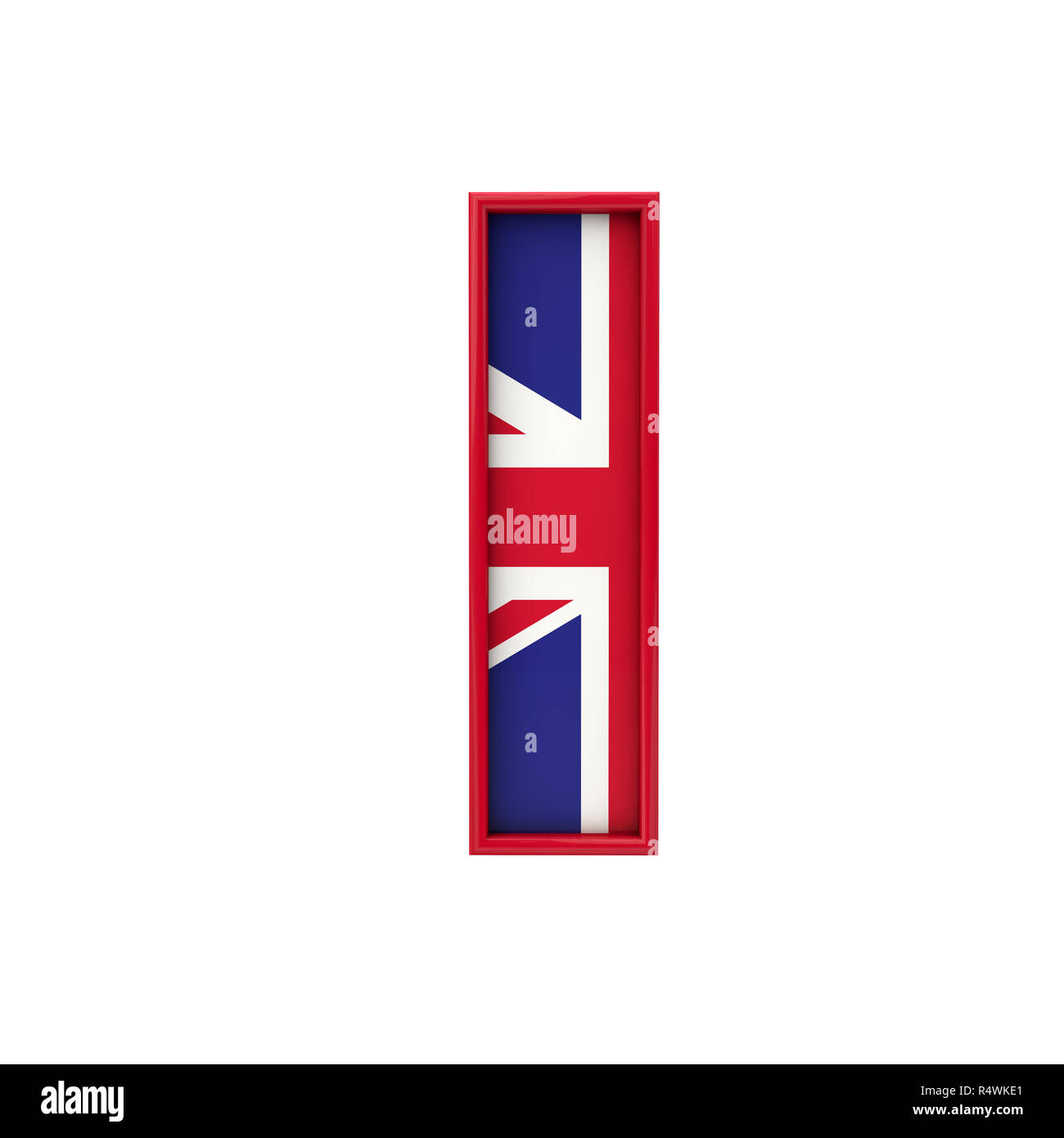 Letter I Union Jack Font Great Britain Flag Lettering 3d Rendering Stock Photo Alamy
