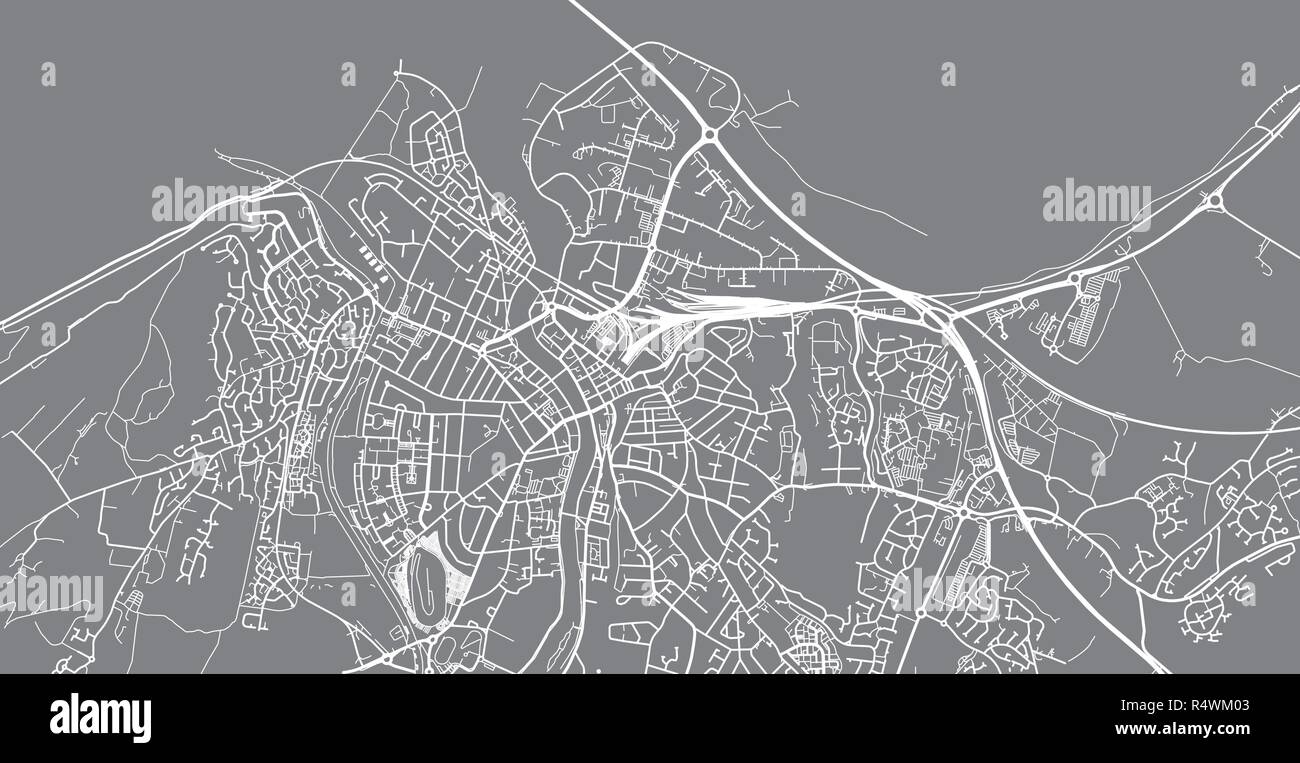 Urban vector city map of Inverness, Scotland Stock Vector Image & Art