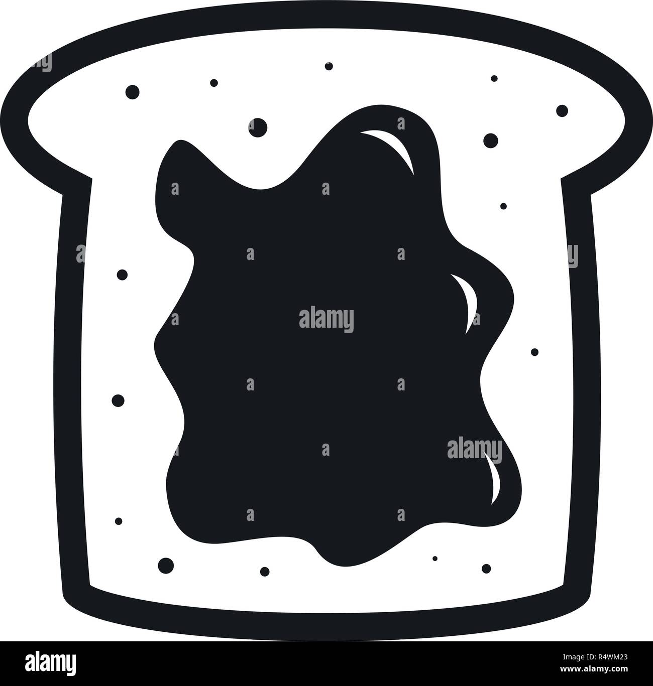 Choco butter bread icon. Simple illustration of choco butter bread