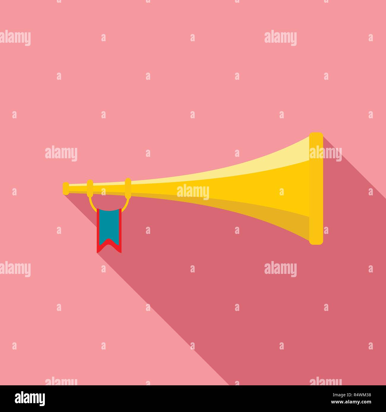 Signal trumpet icon. Flat illustration of signal trumpet vector icon ...
