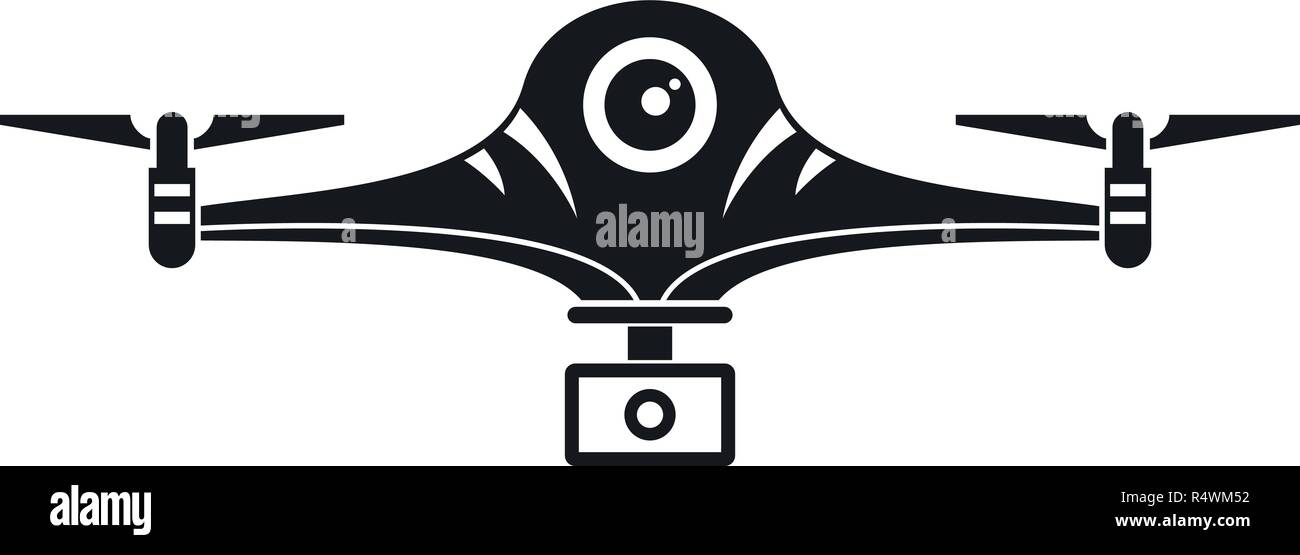 Aerial drone icon. Simple illustration of aerial drone vector icon for ...