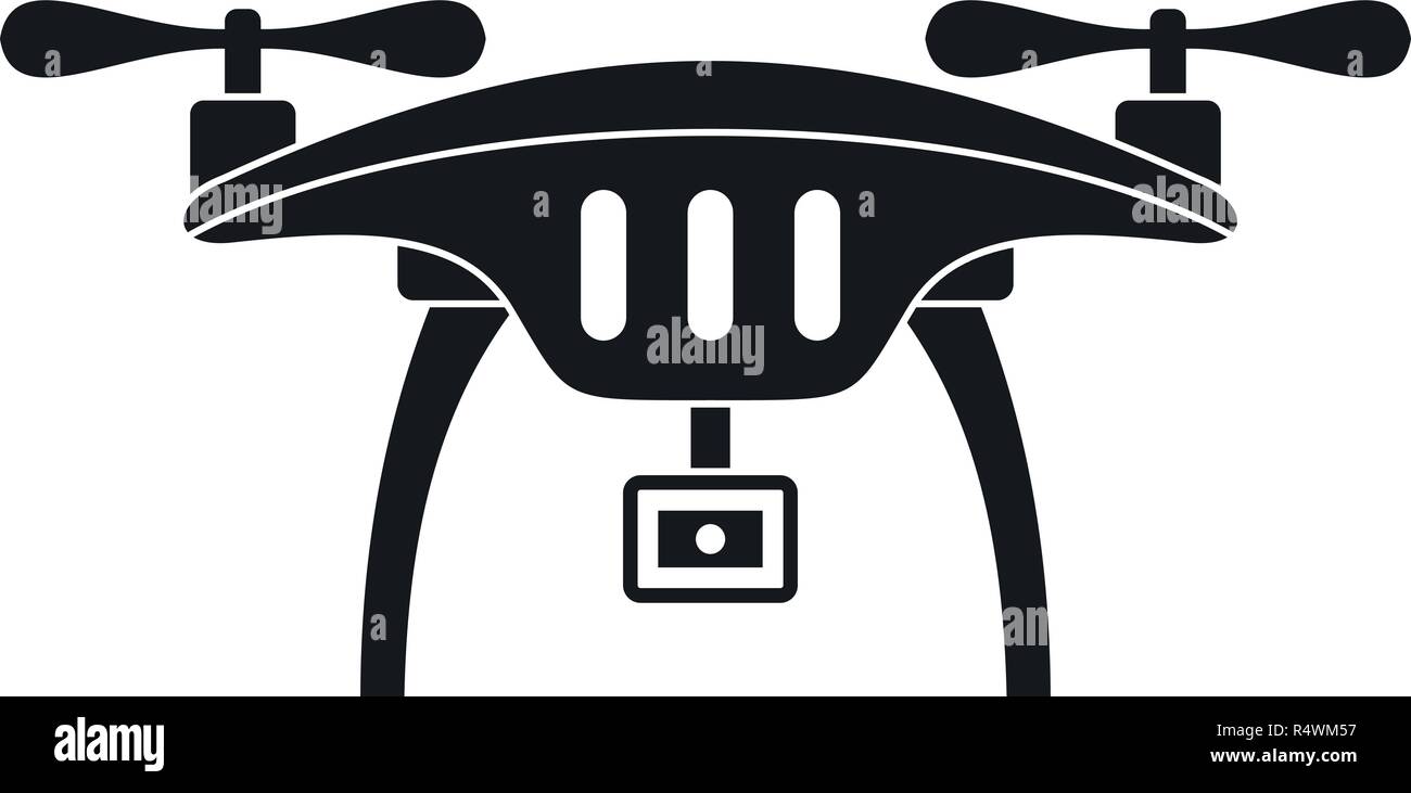 Action camera drone icon. Simple illustration of action camera drone vector icon for web design isolated on white background Stock Vector