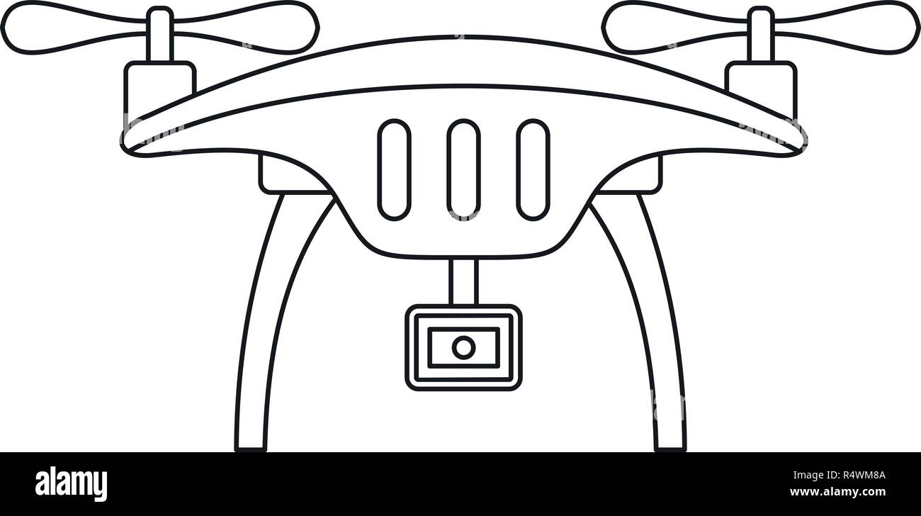 Action camera drone icon. Outline action camera drone vector icon for web  design isolated on white background Stock Vector Image & Art - Alamy