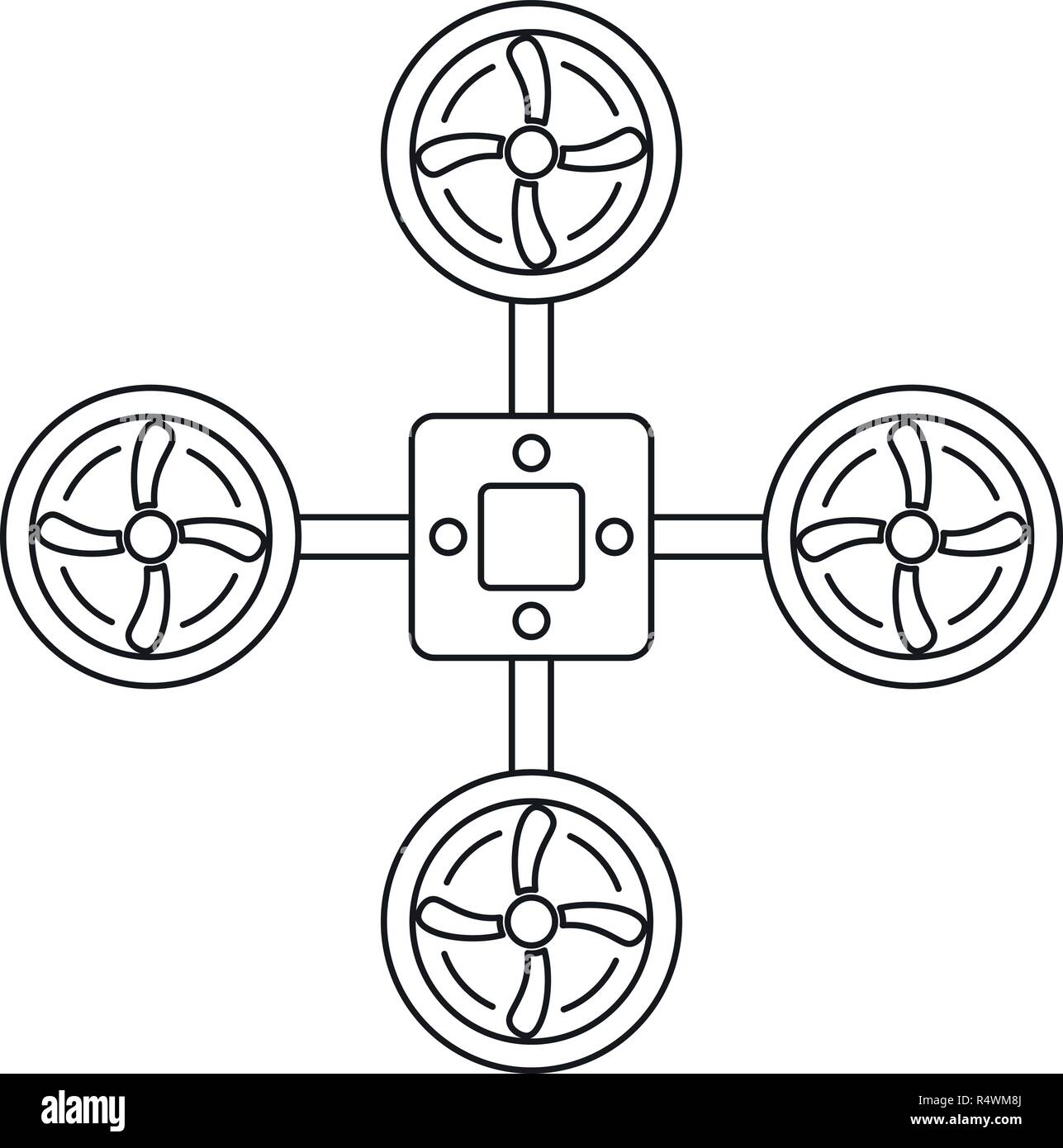 Spy drone icon. Outline spy drone vector icon for web design isolated ...