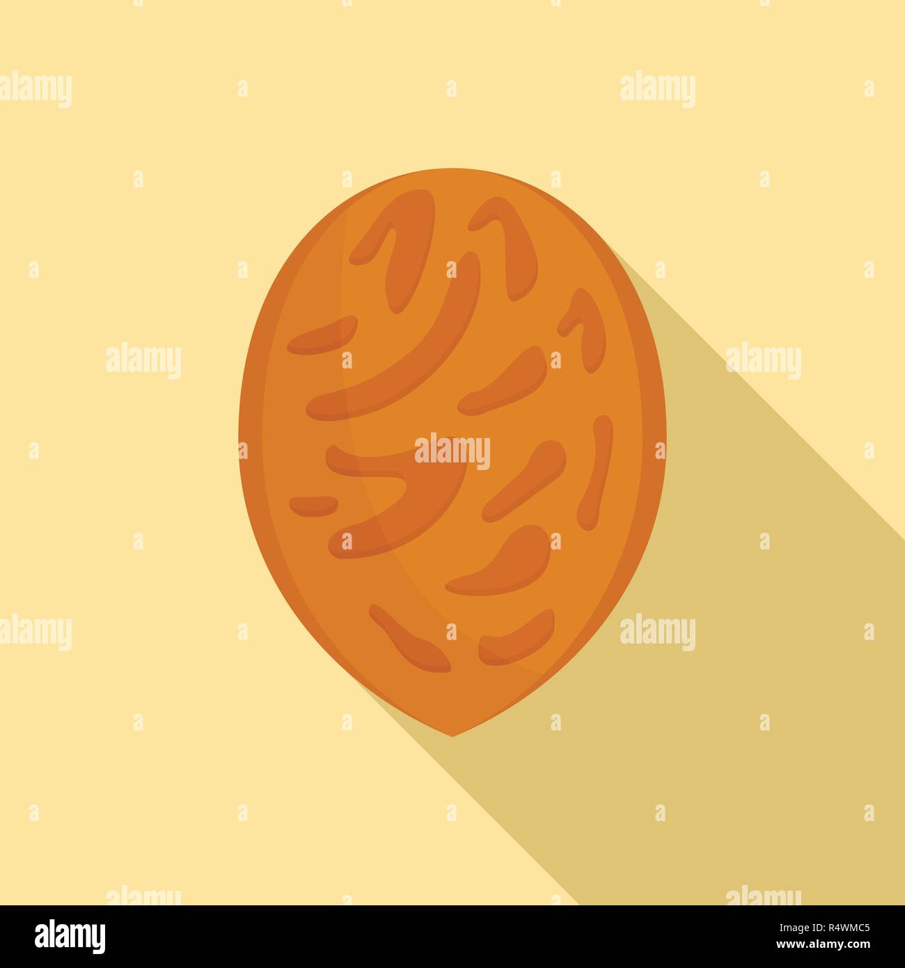 Peach seed icon. Flat illustration of peach seed vector icon for web design Stock Vector Image