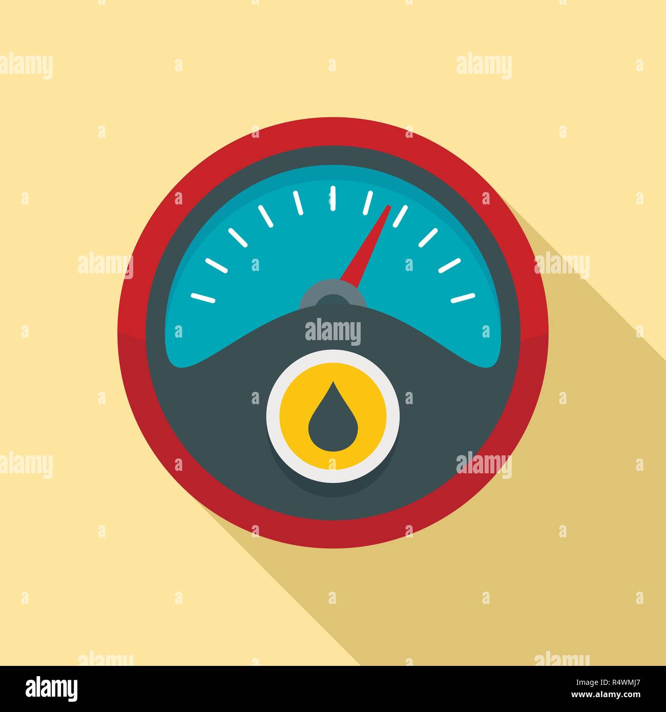 Petrol dashboard icon. Flat illustration of petrol dashboard vector ...