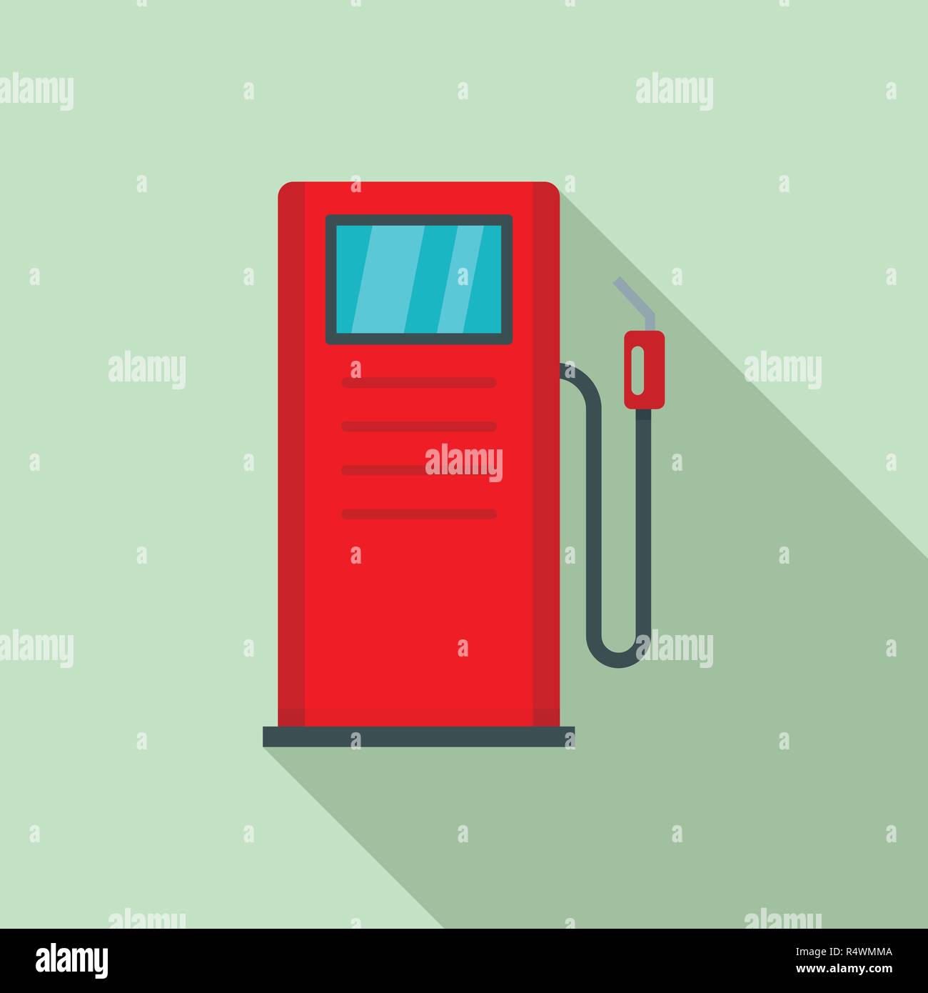 Gas station icon. Flat illustration of gas station vector icon for web design Stock Vector