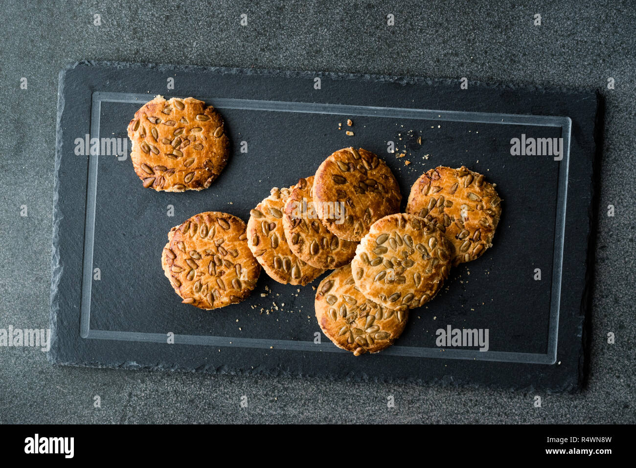Oatmeal Cookies with Sunflower Seeds / Kernel Seeds for Ketogenic or