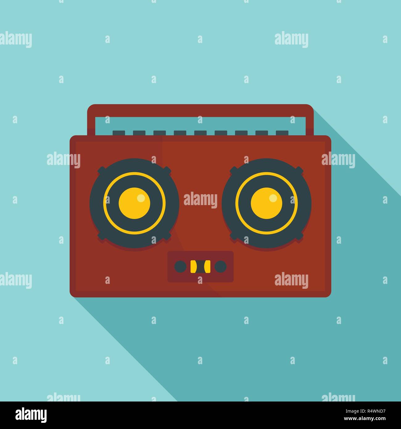 Boombox icon. Flat illustration of boombox vector icon for web design
