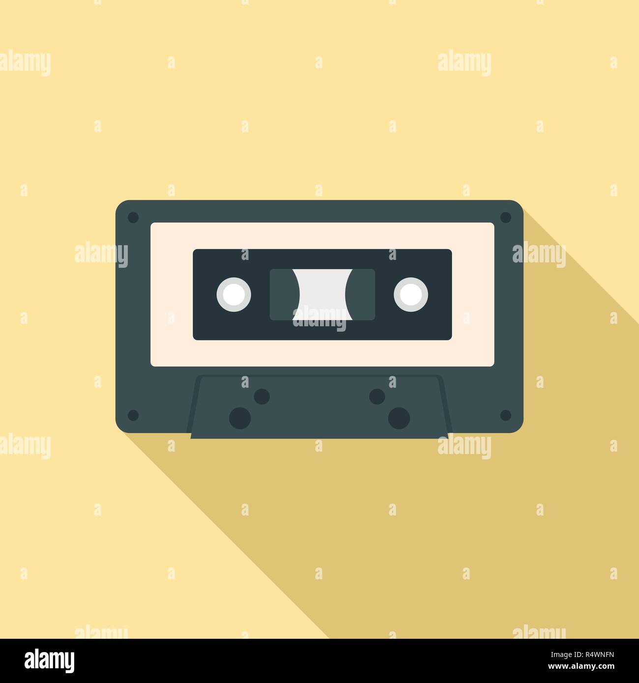 Music casette icon. Flat illustration of music casette vector icon for ...